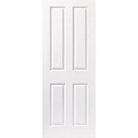 Wickes Stirling Internal Moulded Door White Primed Grained 4 Panel 1981x838mm