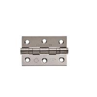 Wickes Grade 7 Fire Rated Ball Bearing Hinge Stainless Steel 75mm 2 Pack