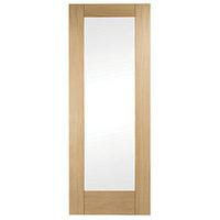 wickes oxford internal oak veneer door glazed 1 panel 1981x686mm