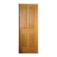 wickes cobham internal pre finished oak veneer door 4 panel 1981 x 762 ...