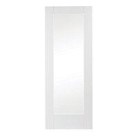 Wickes Winrow Internal Softwood Door White Glazed Primed 1 Panel 1981x686mm