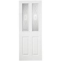 Wickes Stirling Internal Moulded Door White Glazed Primed 4 Panel 1981 x 686mm