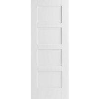 Wickes Barton Internal Softwood Door White Primed 4 Panel 1981 x 762mm