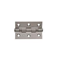 Wickes Grade 7 Fire Rated Ball Bearing Hinge Satin 75mm 2 Pack