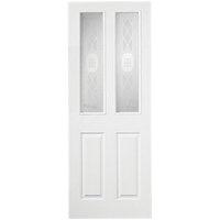 wickes stirling internal moulded door white glazed primed 4 panel 1981 ...