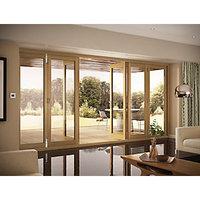 wickes eden oak veneer folding patio doorset 14ft wide reversible