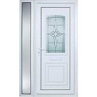 wickes medway 1 sidelight pre hung upvc door 2085 x 1220mm right hand  ...