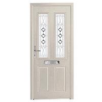 Wickes Malton Composite Door White 2 Panel 2100 x 840mm Right Opening