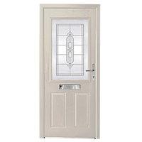 Wickes Avon Composite Door White 2 Panel 2100 x 840mm Left Opening