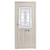 wickes avon composite door white 2 panel 2100 x 840mm right opening