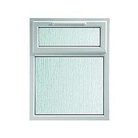 wickes upvc a rated casement window white 1190 x 1010mm top hung obscu ...