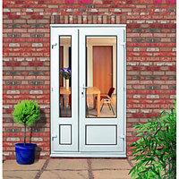 Wickes Upvc Offset Panelled French Door 4ft with 1 Demi Panel 300mm