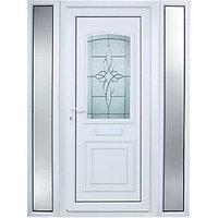 Wickes Medway 2 Sidelight Pre-hung Upvc Door 2085 x 1520mm Right Hand Hung