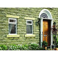 wickes timber b rated casement window white 1045x910mm top hung vent