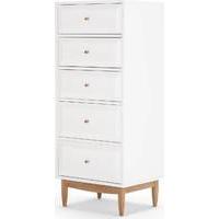 Willow Tall Chest, Oak and White