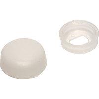 wickes white plastic screw cover caps pack 10