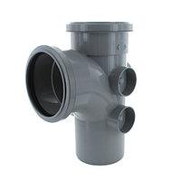 Wickes 110mm Grey Soil Pipe 92.5 Deg Branch