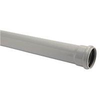 Wickes Soil Pipe Single Socket 2m Grey