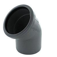 Wickes 110mm Grey Soil Pipe 135 Deg Bend