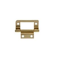 Wickes Double Cranked Flush Hinge Brass Plated 51mm 2 Pack