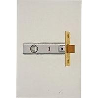 Wickes CE Bolt Through Tubular Latch Brass Finish 76mm