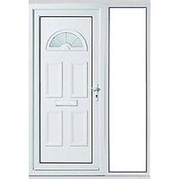 wickes carolina 1 sidelight upvc door set 2085 x 1520mm right hand hun ...