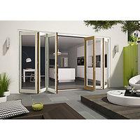 Wickes Cairo External Folding Door Set Aluminium-clad White 16ft Wide