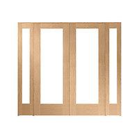 Wickes Oxford Internal Room Divider Oak Veneer 2 x 762mm Doors with 2 Demi Panels 2017 x 2232mm