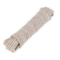 Wickes Waxed Cotton Sash Cord White 6 mm x 10 m