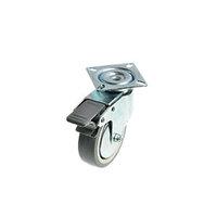 wickes 75mm heavy duty castor wheel swivel plate with brakes pack 2