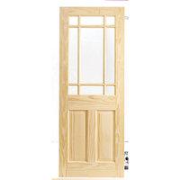 Wickes Truro Internal Softwood Door Pine Glazed 1981x686mm