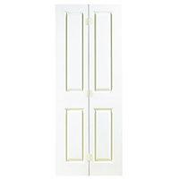 Wickes Stirling Internal Bi-Fold Door White Grained Moulded 4 panel 1981x762mm