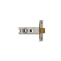 wickes ce bolt through tubular latch satin nickel finish 64mm