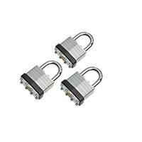 wickes laminated padlock 40mm 3 pack