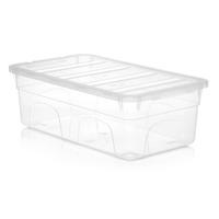 Wilko Plastic Shoe Box and Lid Clear Small 11 x 19 x 33cm
