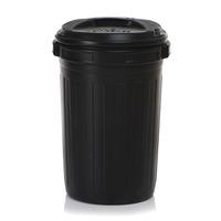 wilko dustbin and lid black plastic 80l