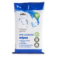 wilko antibacterial lemon wipes 40pk