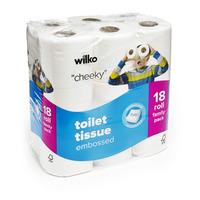 Wilko Embossed Toilet Tissue White 18 Rolls