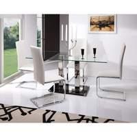 wilkinson glaze 160cm glass dining table