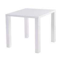 wilkinson neos 80cm square white gloss dining table