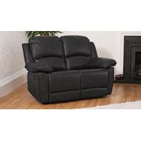 Wilton 2 seat reclining sofa black