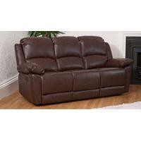 Wilton 3 seat reclining sofa brown