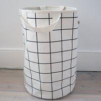 WILDFIRE KIDS TOY STORAGE BAG in Grid with White Handles