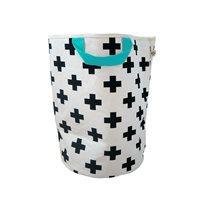 WILDFIRE KIDS TOY STORAGE BAG in Crosses with Seafoam Handles
