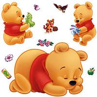 Winnie The Pooh Cartoon Bear Tigger Wall Stickers Fashion Creative Children\'s Bedroom Wall Decals