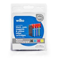 Wilko Remanufactured Epson T0715 BCMY Ink Cartridge Multipack