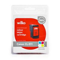 wilko remanufactured canon cl 511 colour ink cartridge