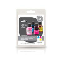 Wilko Refill Kit Colour 30ml x 4