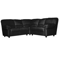 Wilmot Corner Leather Sofa Black