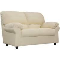 Wilmot 2 Seater Leather Sofa Cream 2 Seater